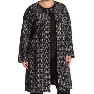 Leota Cora Duster Jacket Geo Jacquard Rhododendron Size 1L
